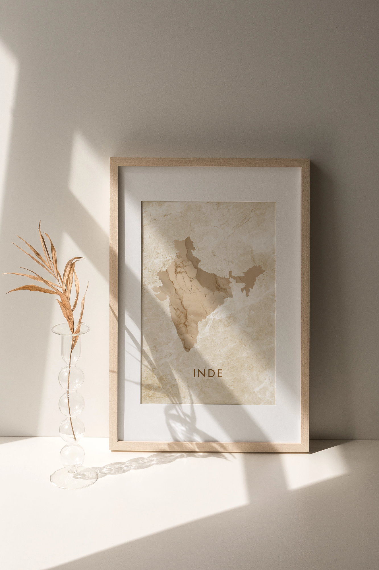 Poster carte Inde