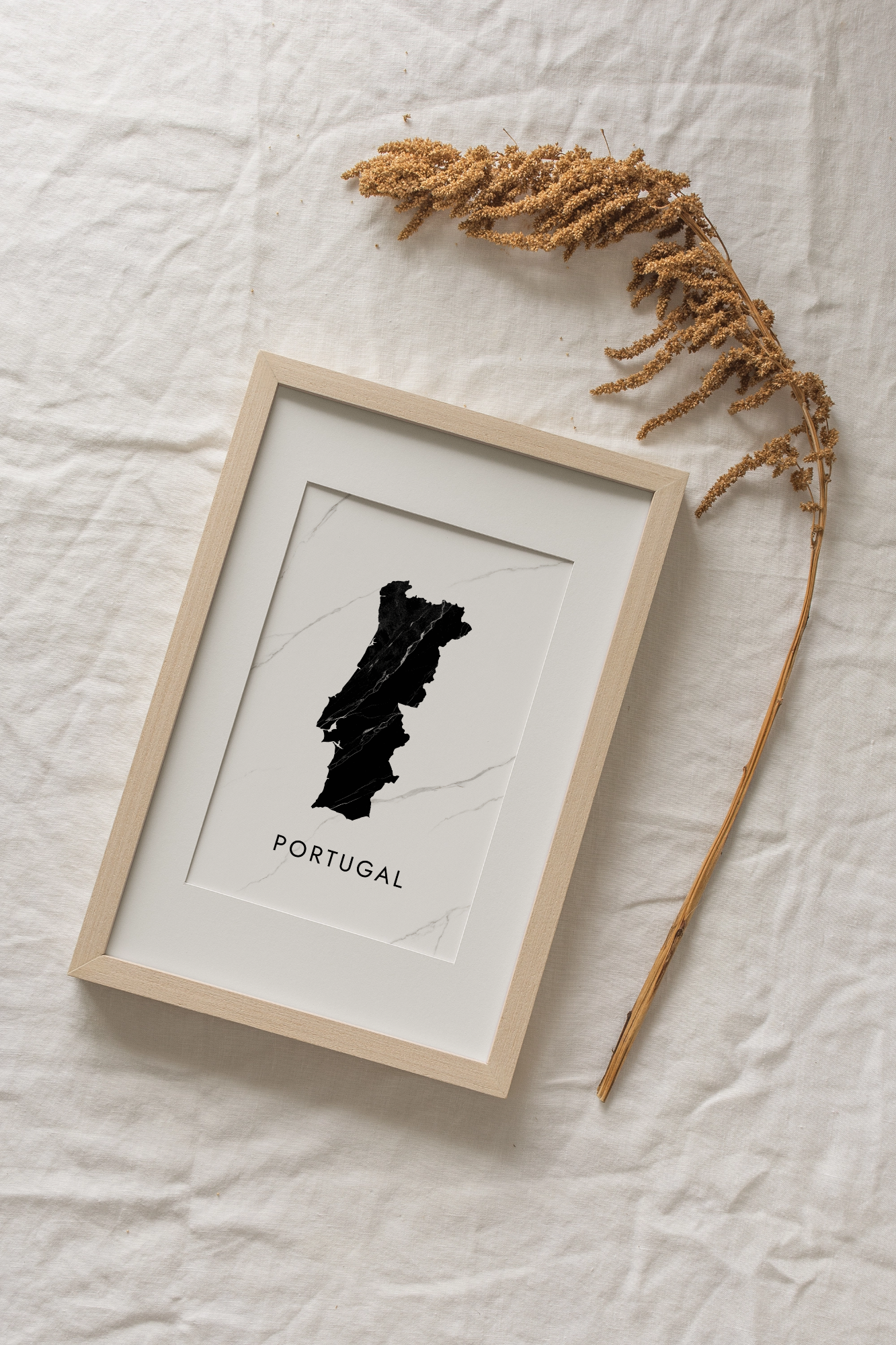 Poster carte Portugal