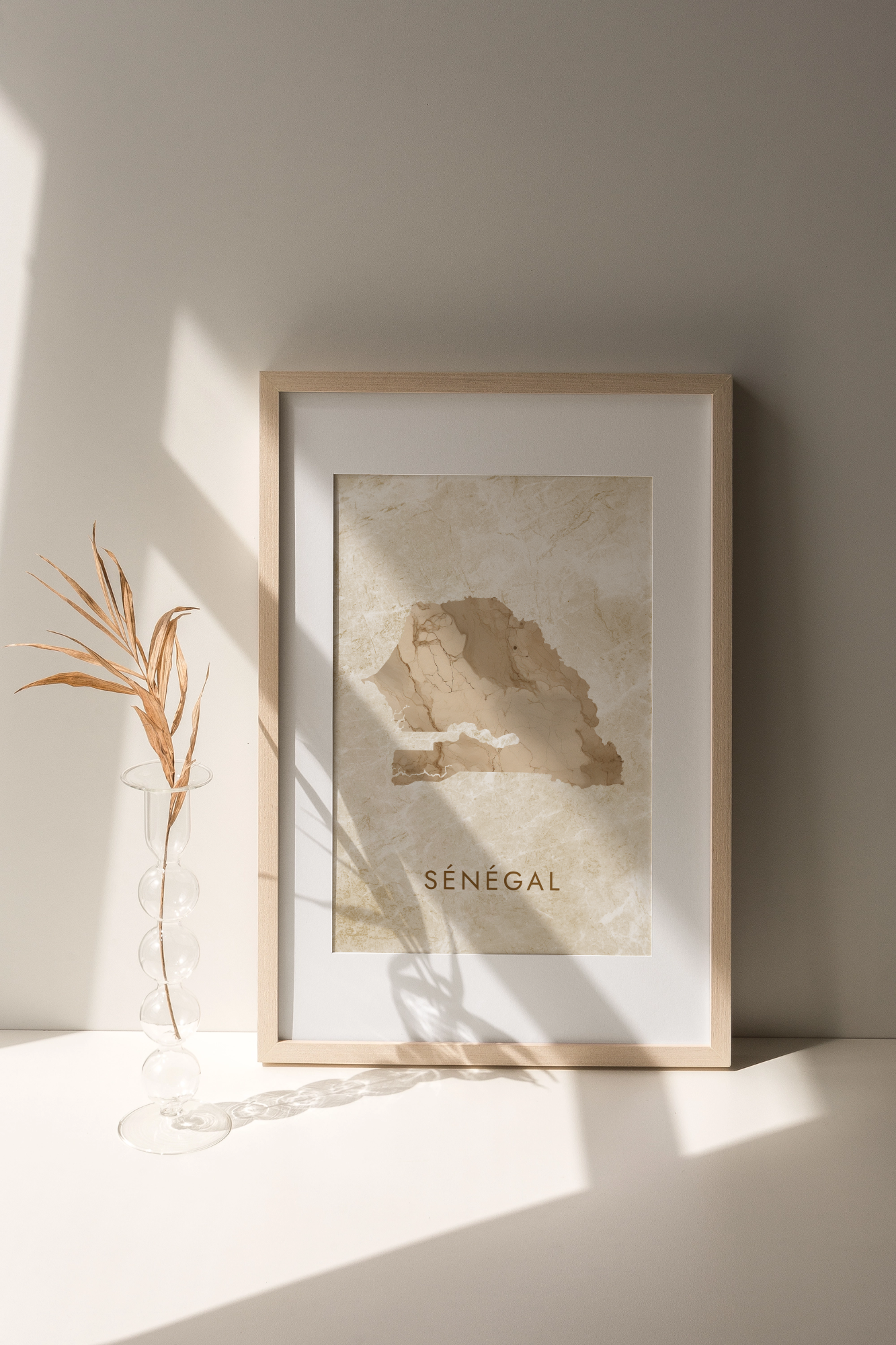 Poster carte Sénégal