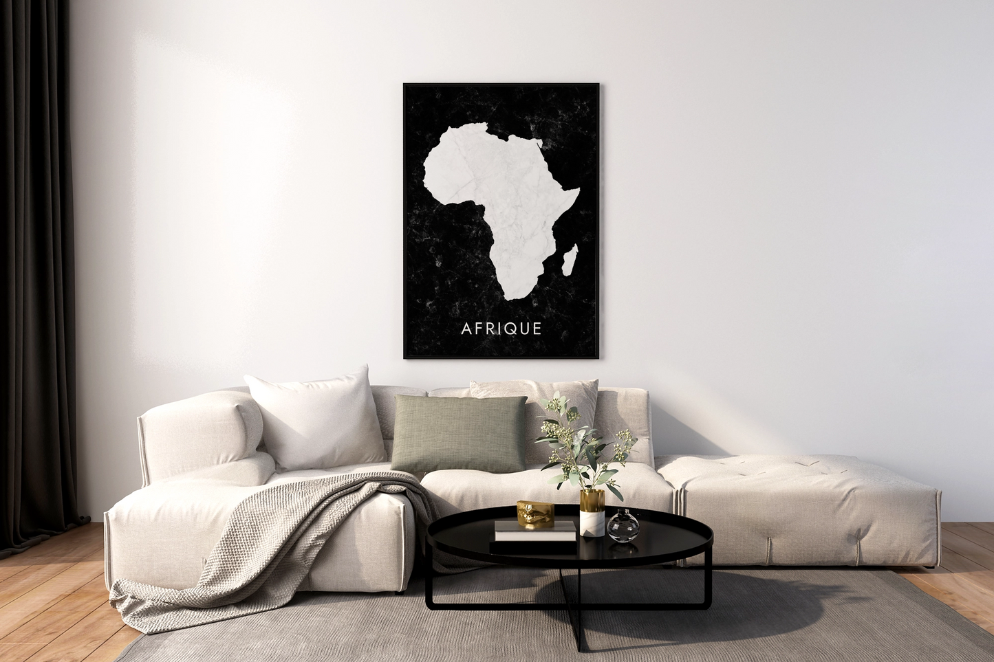 Poster carte de l'Afrique