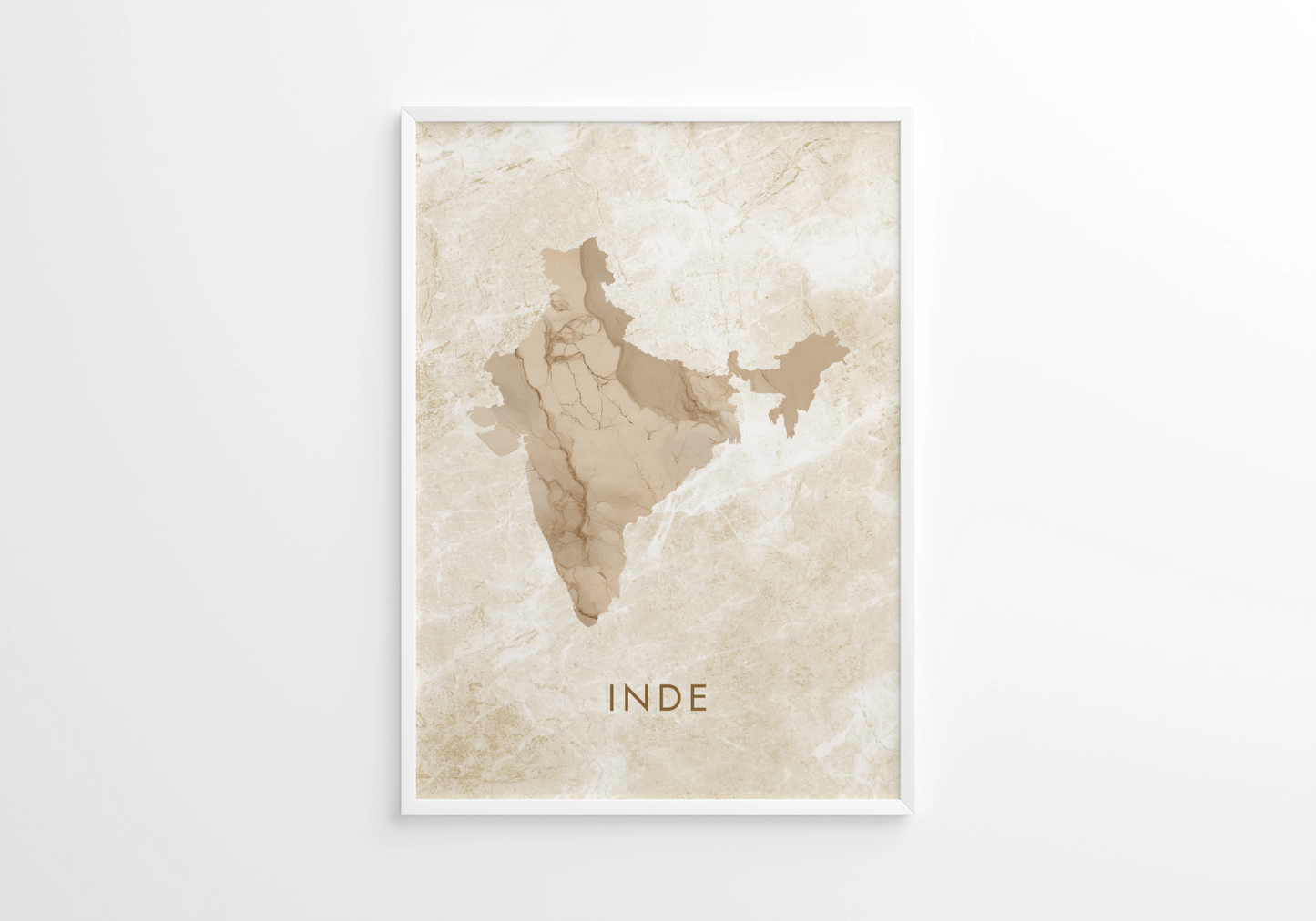 Poster carte Inde