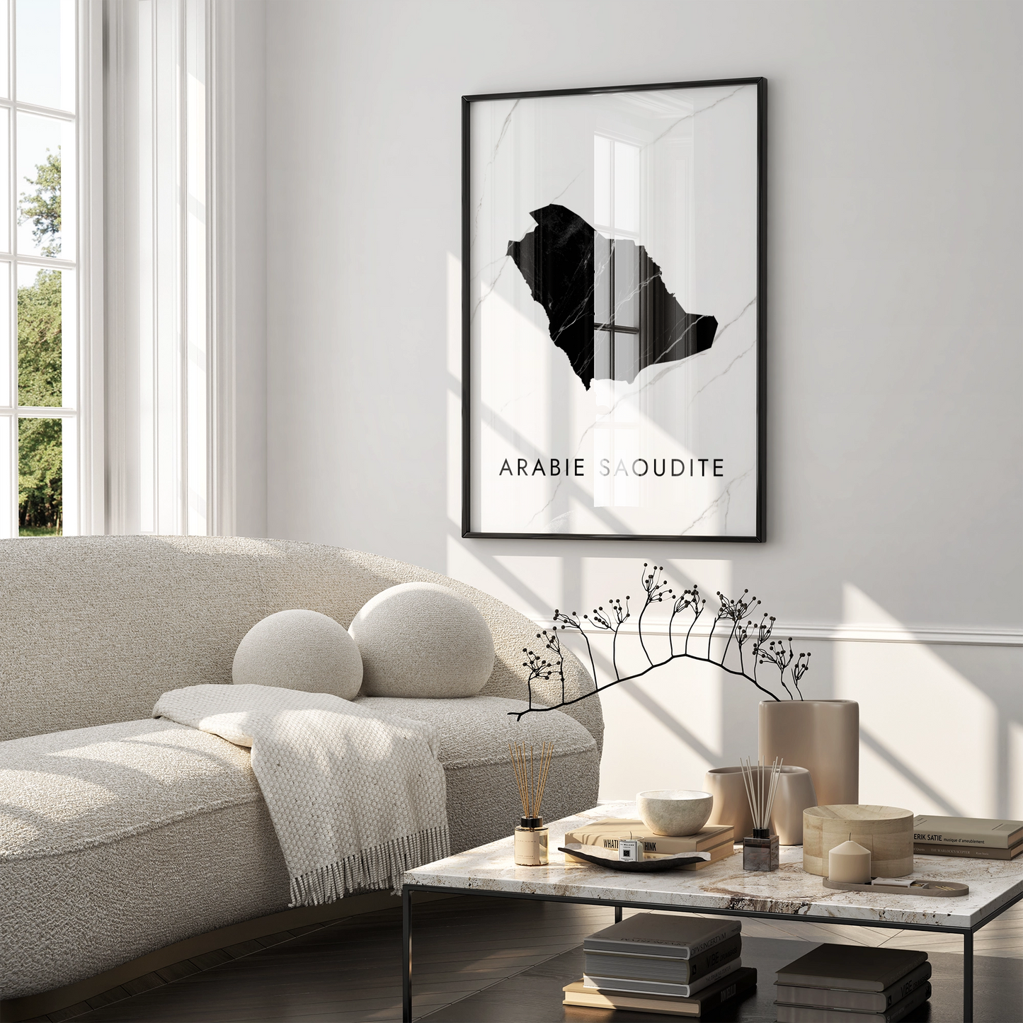 Poster carte Arabie Saoudite