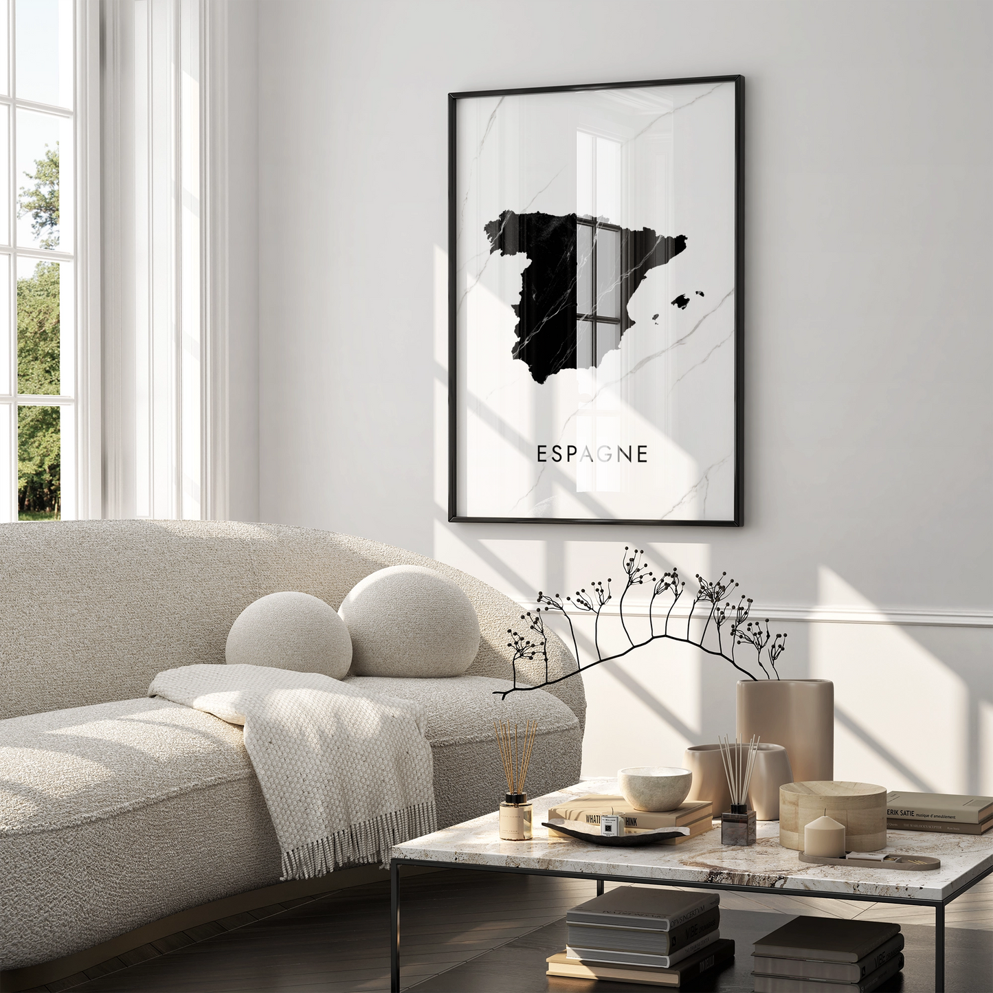 Poster carte Espagne
