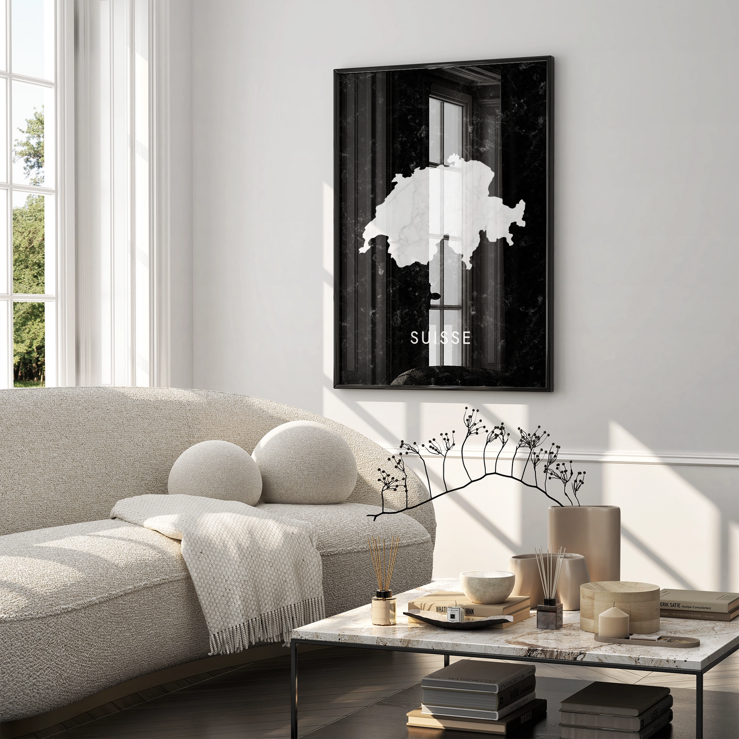 Poster carte Suisse