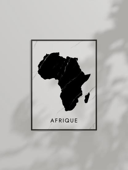 Poster carte de l'Afrique