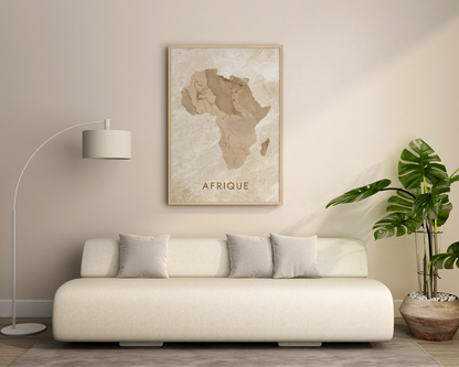 Poster carte Afrique