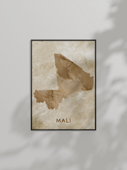 Poster carte Mali