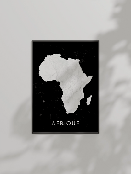 Poster carte de l'Afrique