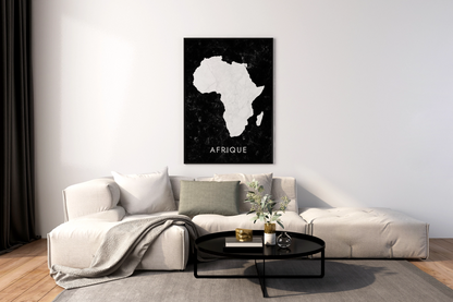 Poster carte de l'Afrique