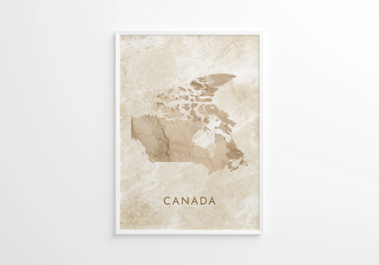 Poster carte Canada