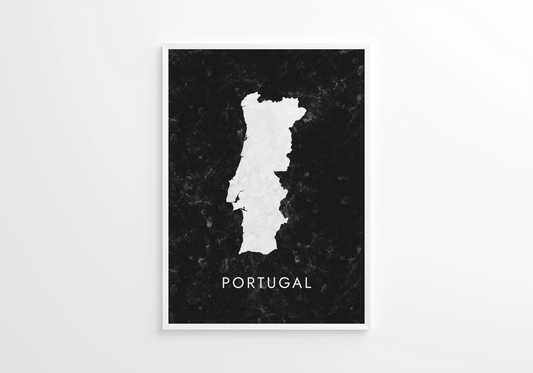 Poster carte Portugal