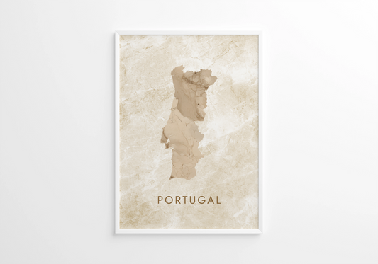 Poster carte Portugal