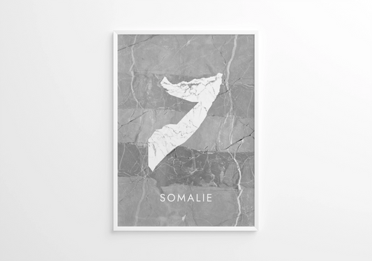 Poster carte Somalie