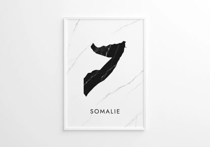 Poster carte Somalie