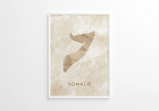 Poster carte Somalie