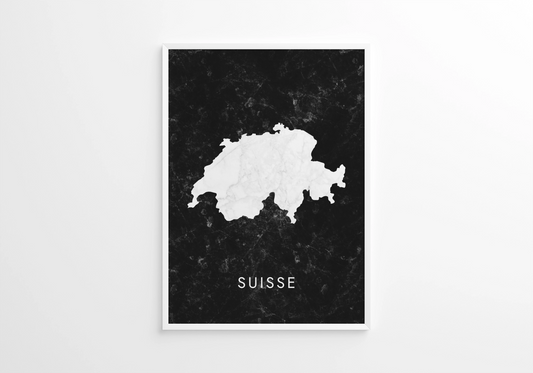 Poster carte Suisse