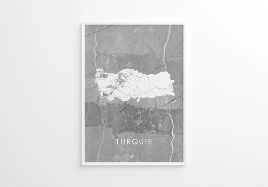 Poster carte Turquie
