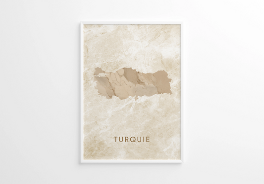 Poster carte Turquie