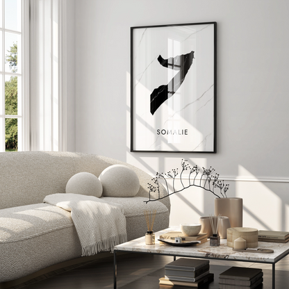 Poster carte Somalie